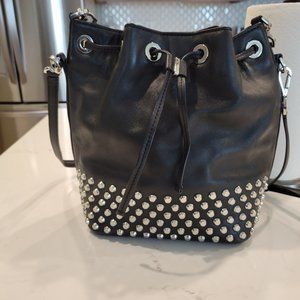 NWOT Michael Kors Leather Studded Bucket Bag